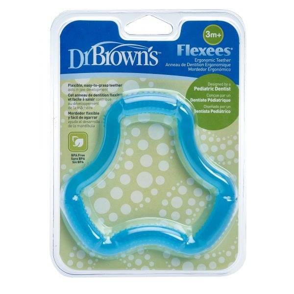 Dr Brown's Dr Brown's Bijtring flexees blauw (1 st)