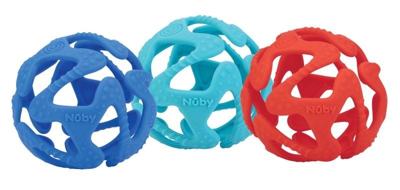 Nuby Nuby Silicone bijtbal 3 maanden+ (1 st)