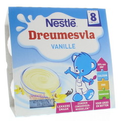 Nestle Dreumesvla vanille 8 maanden 100 gram (4 stuks)