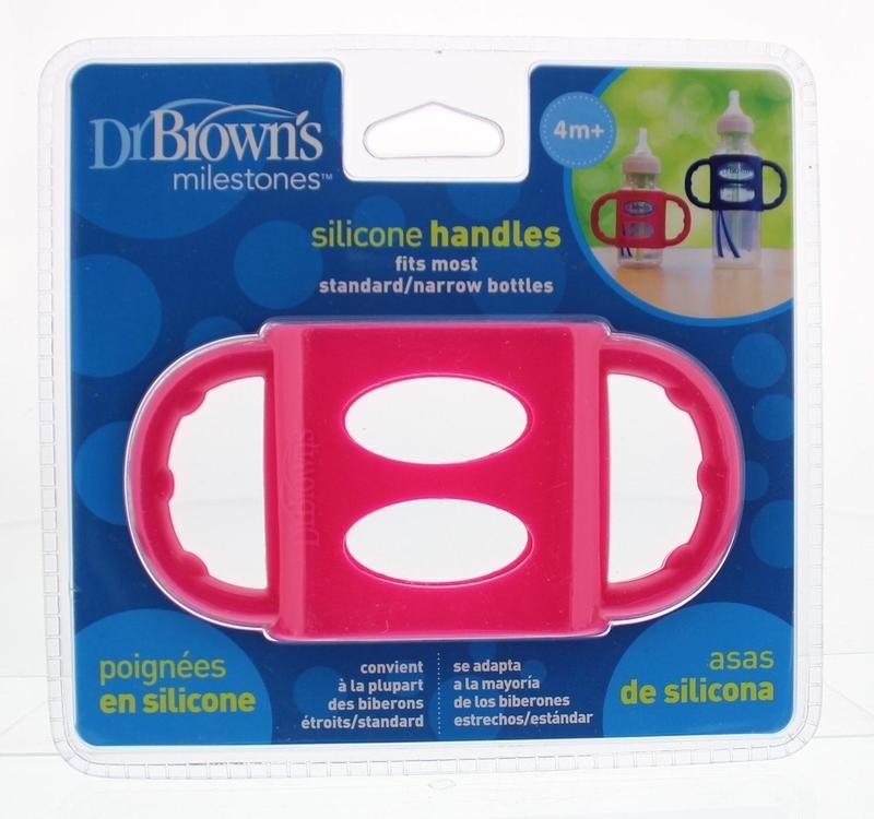 Dr Brown's Dr Brown's Siliconen handvat voor standaard hals roze (1 st)