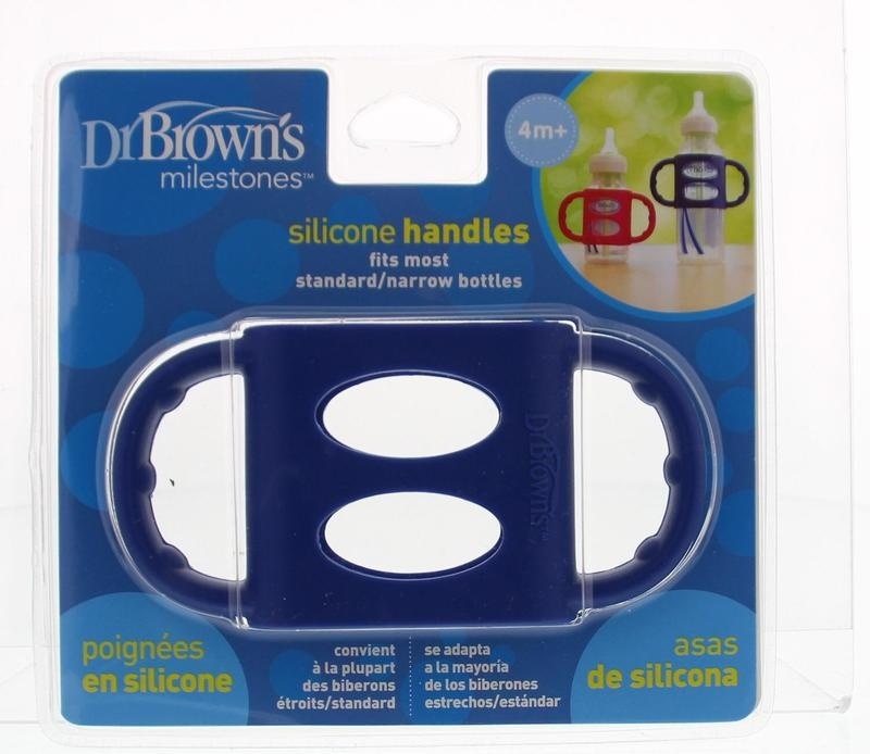 Dr Brown's Dr Brown's Siliconen handvat voor standaard hals blauw (1 st)