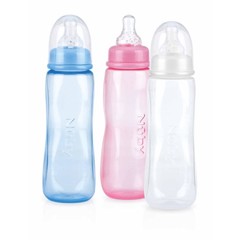 Nuby Fles standaard medium flow speen 240ml (1 st)