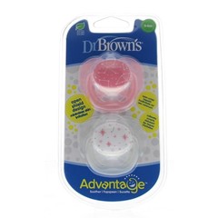 Dr Brown's Fopspeen advantage 0-6 maand roze (2 st)