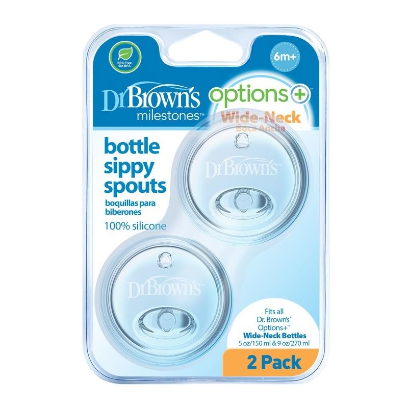 Dr Brown's Dr Brown's Options+ sippy spout brede halsfles (2 st)