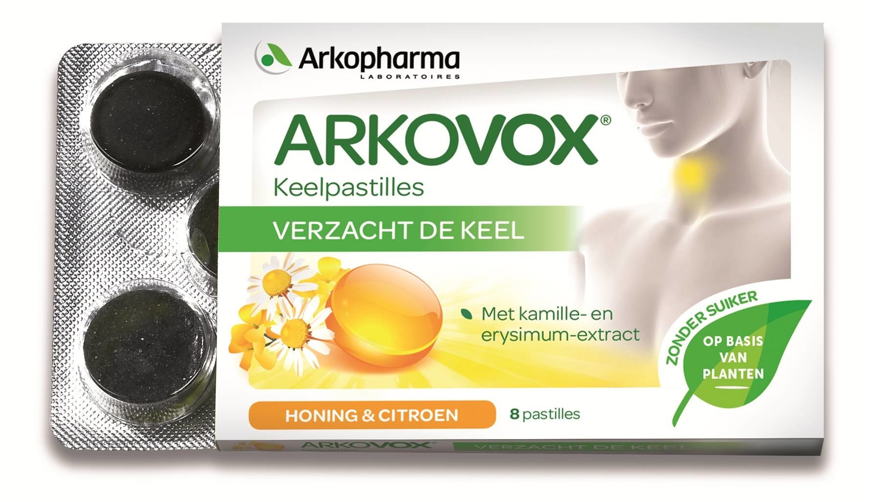 Arkopharma Arkopharma Arkovox keelpijn met honing en citroen (8 pastilles)
