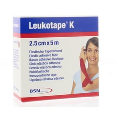 Leukotape Leukotape K 5 m x 2.5 cm rood (1 stuks)