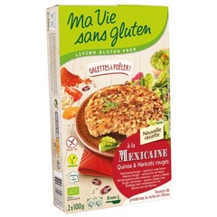 Ma Vie Sans Mexicaanse quinoaburgers 2 x 100 gr glutenvrij b (2 st)