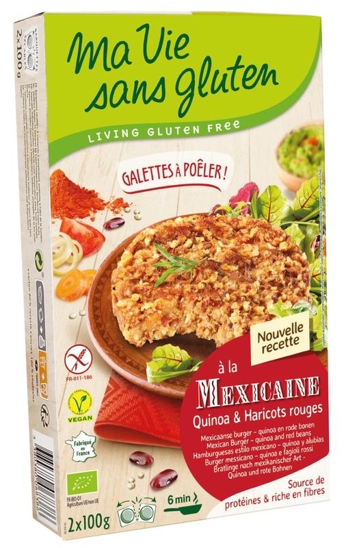 Ma Vie Sans Ma Vie Sans Mexicaanse quinoaburgers 2 x 100 gr glutenvrij b (2 st)