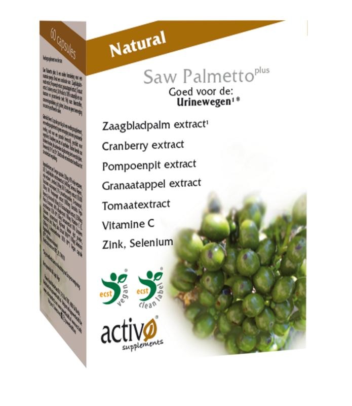 Activo Saw palmetto plus (60 Vegetarische capsules) Activo Saw palmetto plus (60 Vegetarische capsules)