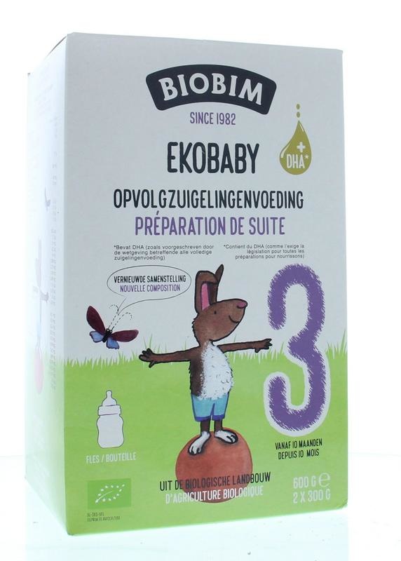 Biobim Biobim Ekobaby 3 opvolgzuigelingenvoeding 10+ maanden bio (600 gr)