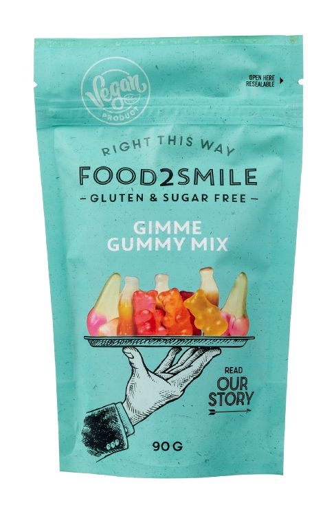 Food2Smile Food2Smile Gimme gummy mix suikervrij lactosevrij (90 gr)