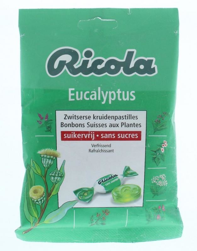 Ricola Ricola Eucalyptus suikervrij (75 gr)