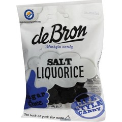 De Bron Klavertjes zout/salt liquorice suikervrij (100 gr)