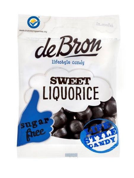 De Bron De Bron Zoete dropbolletjes/sweet liquorice suikervrij (100 gr)