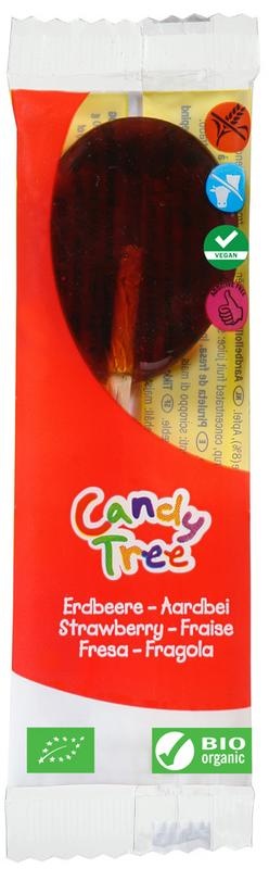 Candy Tree Candy Tree Aardbei lollie bio (1 st)