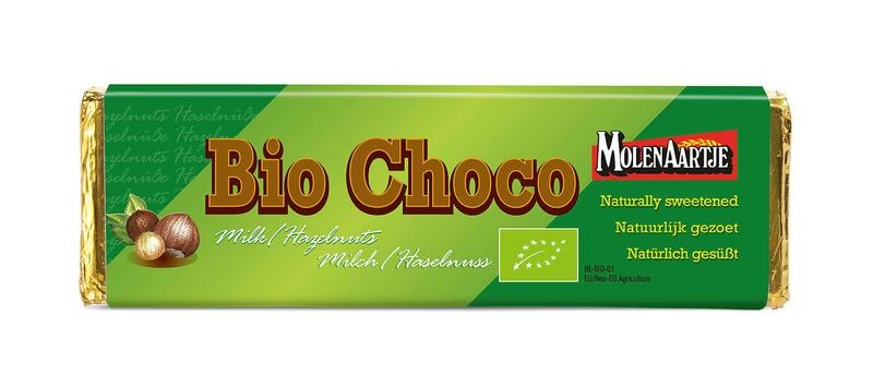 Molenaartje Molenaartje Choco melk hazelnoot zonder suiker bio (65 gr)