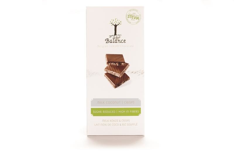 Balance Balance Choco stevia tablet melk/kokoscreme (85 gr)