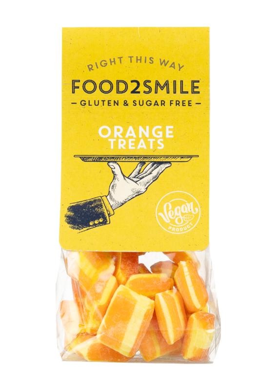 Food2Smile Food2Smile Orange treats suikervrij glutenvrij lactosevrij (90 gr)