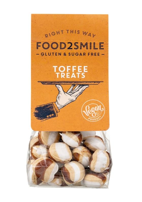 Food2Smile Food2Smile Toffee treats suikervrij glutenvrij lactosevrij (90 gr)