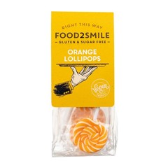 Food2Smile Orange lollipops suikervrij glutenvrij lactosevrij (5 st)