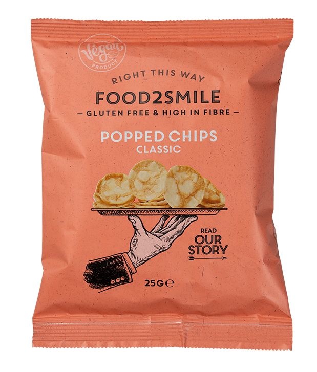 Food2Smile Food2Smile Popped chips classic glutenvrij lactosevrij (25 gr)