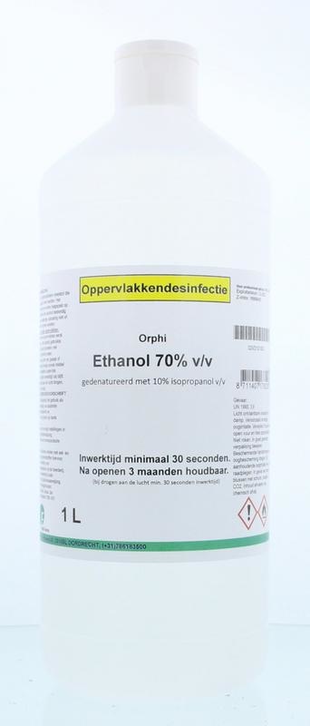 Orphi Orphi Alcohol ethanol 70% gedenatureerd 10% (1 ltr)