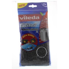 Vileda Glitzi power metalen spons (2 st)