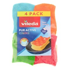 Vileda Schuurspons colors anti-kras (4 st)