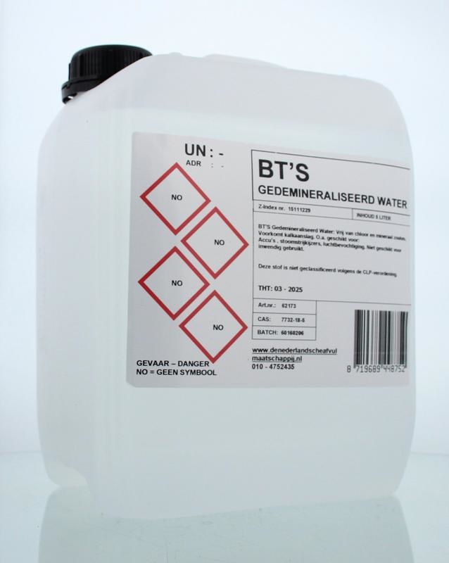 BT's BT's Gedemineraliseerd water (5 ltr)