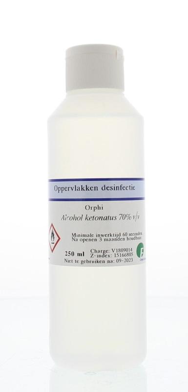 Orphi Orphi Alcohol ketonatus 70% klepdeksel (250 ml)