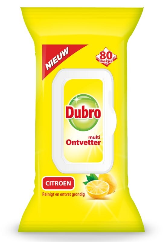 Dubro Dubro Doekjes multi ontvetter citroen (80 st)