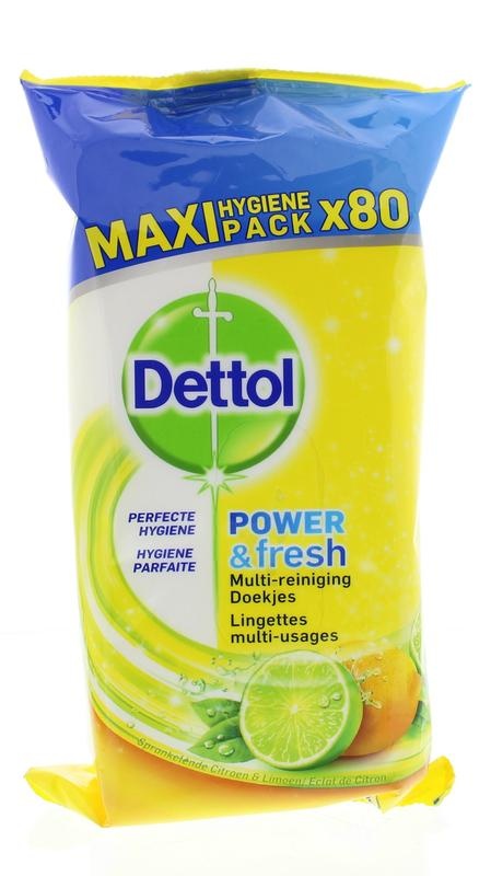 Dettol Dettol Power & fresh wipes citrus (80 st)