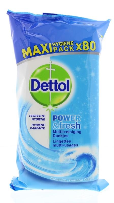 Dettol Dettol Power & fresh wipes ocean (80 st)