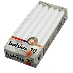 Bolsius Dinerkaars 230/20 wit (10 st)