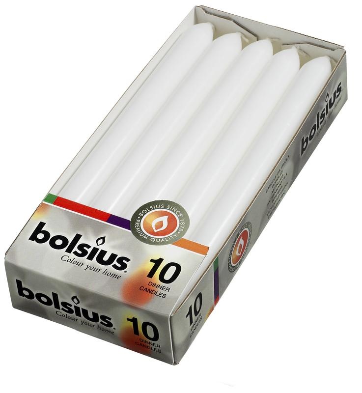 Bolsius Bolsius Dinerkaars 230/20 wit (10 st)