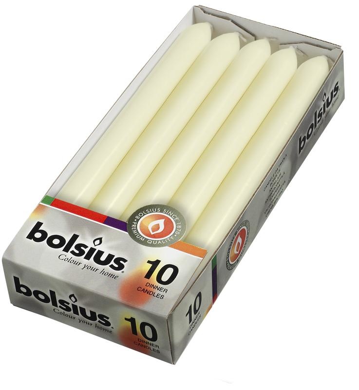 Bolsius Bolsius Dinerkaars 230/20 ivoor (10 st)