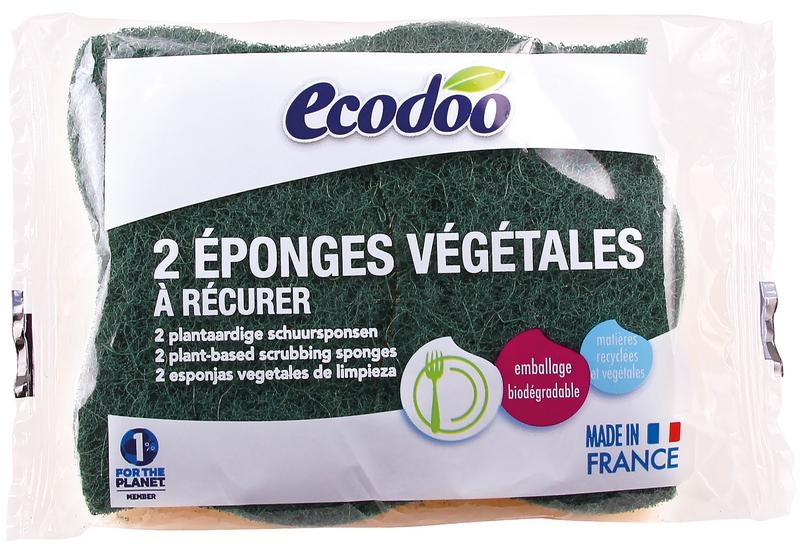 Ecodoo Ecodoo Schuurspons plantaardig bio (2 st)