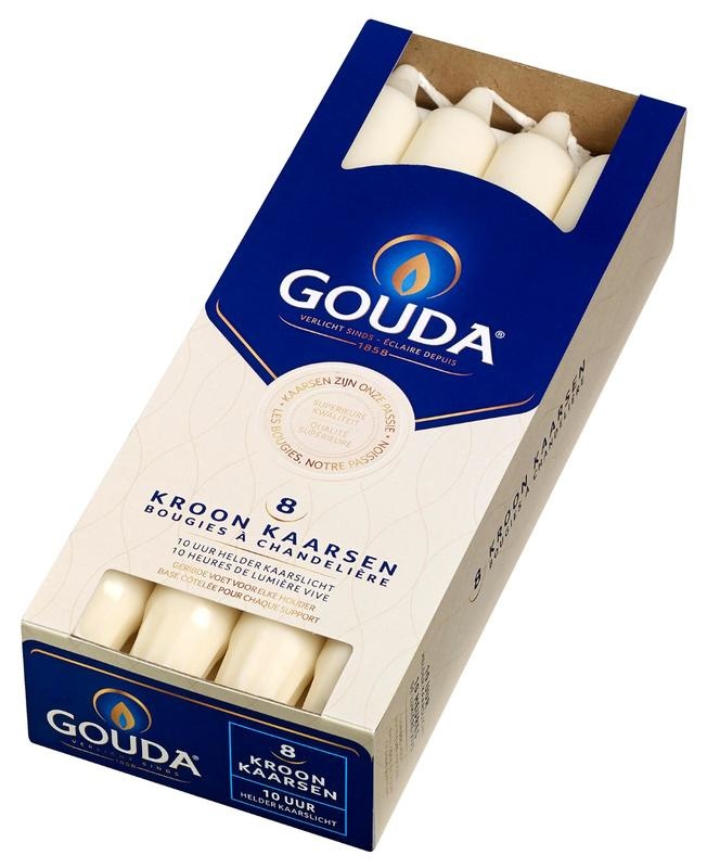 Gouda Gouda Kroonkaars ivoor 240/24 (8 st)