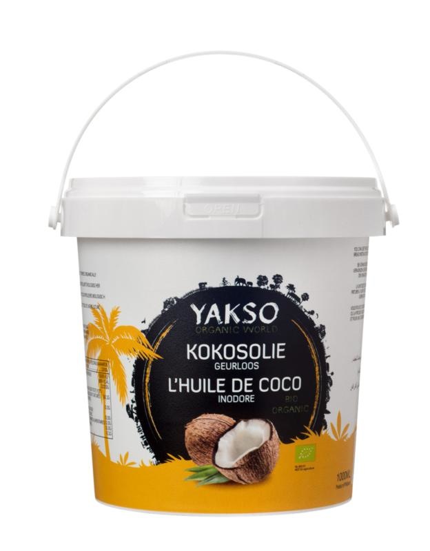 Yakso Yakso Kokosolie geurloos bio (1 ltr)