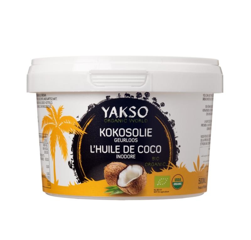 Yakso Yakso Kokosolie geurloos bio (500 ml)