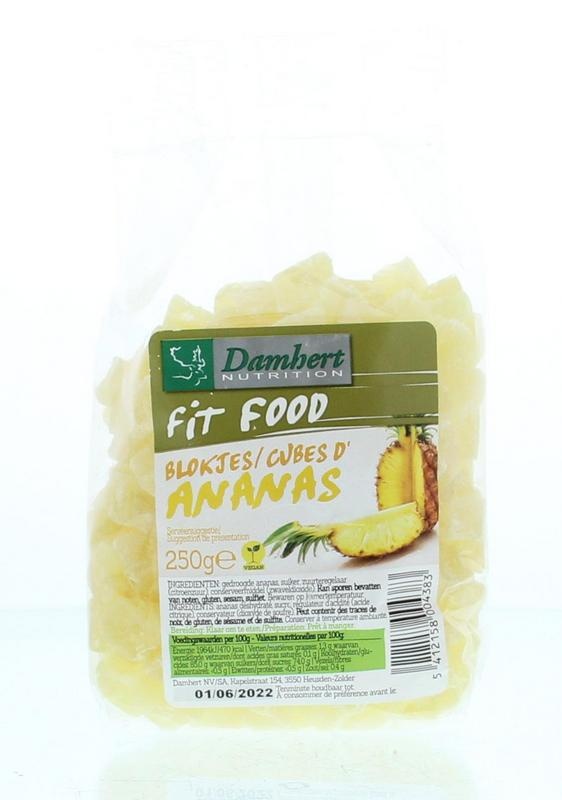 Damhert Damhert Fit food ananasblokjes (250 gr)