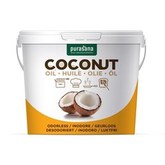 Purasana Kokosnootolie ontgeurd/huile de coco inodore bio (2 ltr)