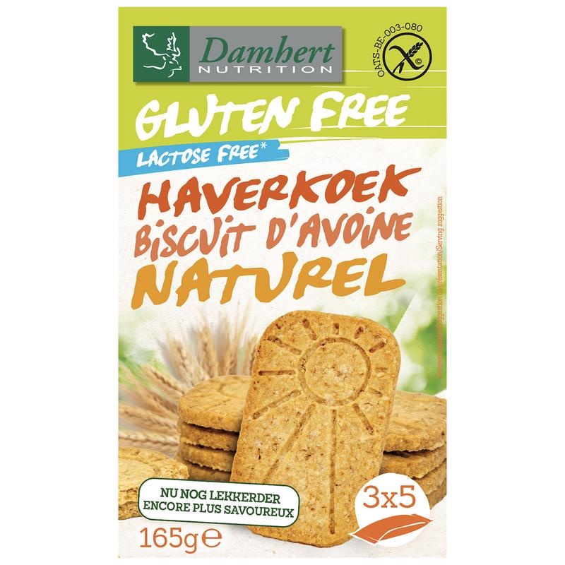 Damhert Damhert Haverkoekjes naturel glutenvrij (165 gr)