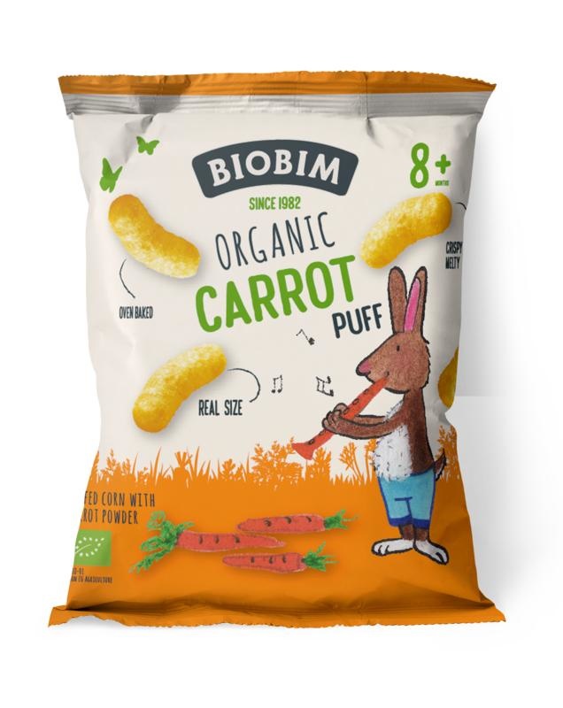 Biobim Biobim Carrot puff 8+ maanden bio (20 gr)