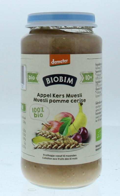 Biobim Biobim Muesli appel kers 10+ maanden demeter bio (250 gr)
