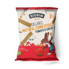 Biobim Cornsticks tomaat/kaas bio (25 gr)