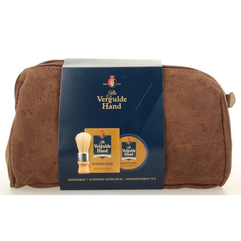 Vergulde Hand Vergulde Hand Cadeauset scheerzeep kwast lotion (1 st)