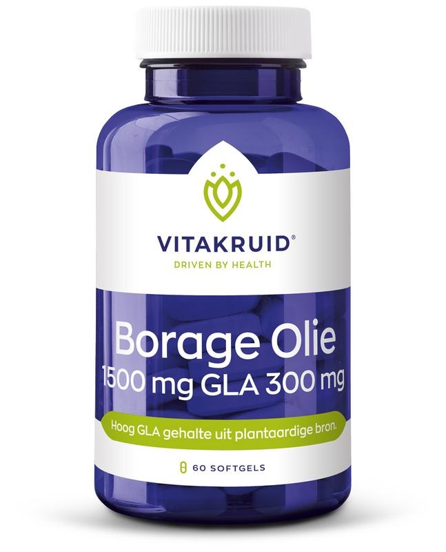 Vitakruid Vitakruid Borage Olie 1500 mg GLA 300 mg (60 Softgels)