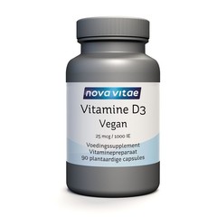 Nova Vitae Vitamine D3 1000IE/25mcg vegan (90 vega caps)