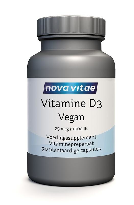 Nova Vitae Nova Vitae Vitamine D3 1000IE/25mcg vegan (90 vega caps)